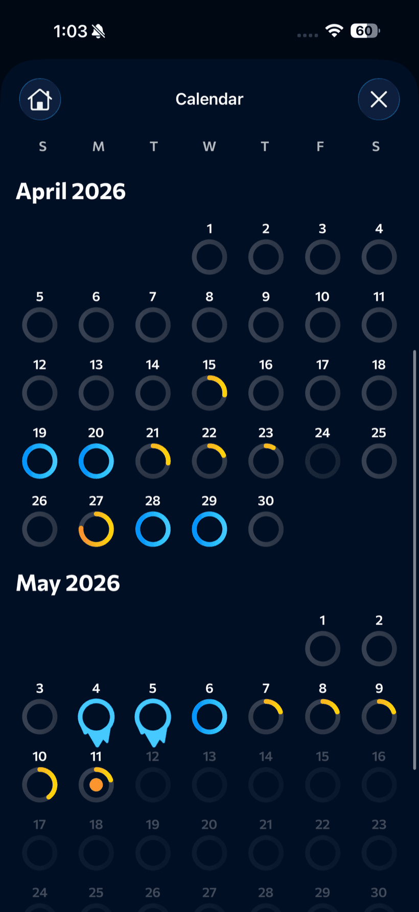 Prayer calendar