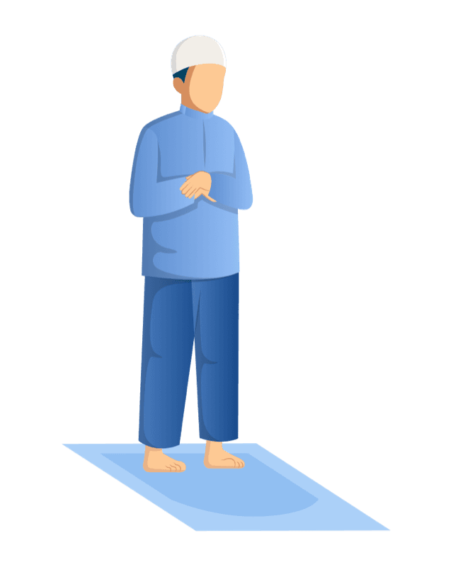 Qiyam: standing and reciting, men