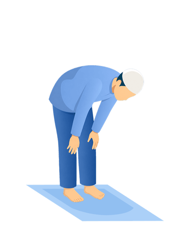 Ruku: bowing, men