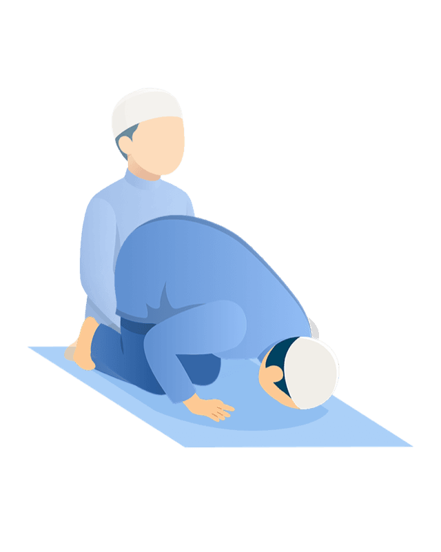 Takbir to the second sujud, men