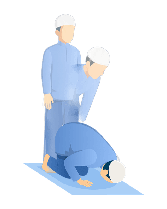 Takbir down to sujud, men