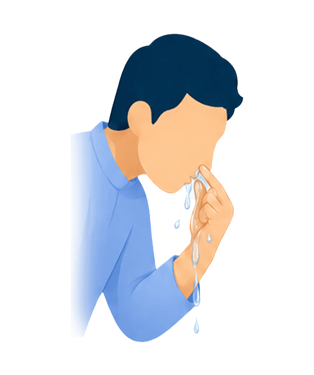 Rinse the nose, three times, men